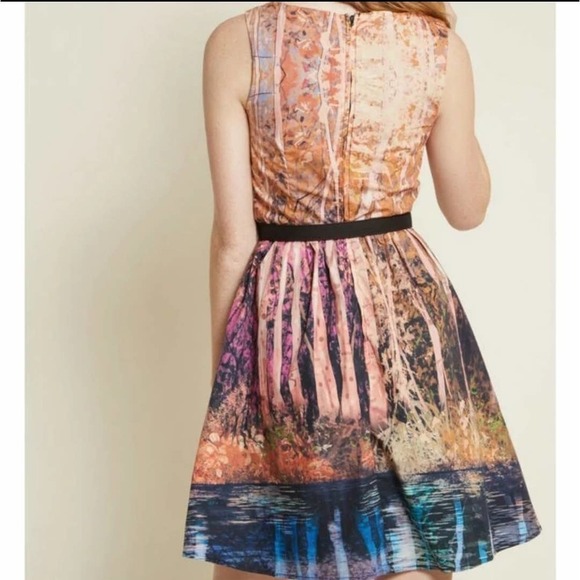 Modcloth Certifiably Sweet Cotton Dress in Trees Pink Size XXS - Picture 15 of 15